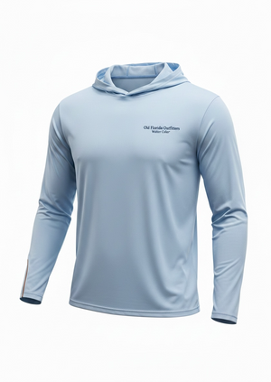 OFO Adult L/S Rashguard Hoodie- Arctic Blue