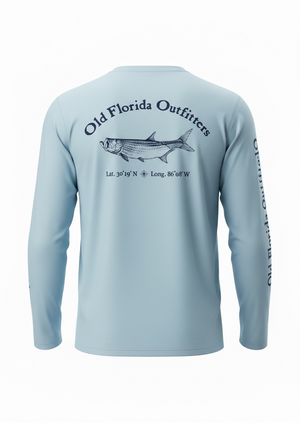 OFO Adult L/S Rashguard Crewneck-Arctic Blue