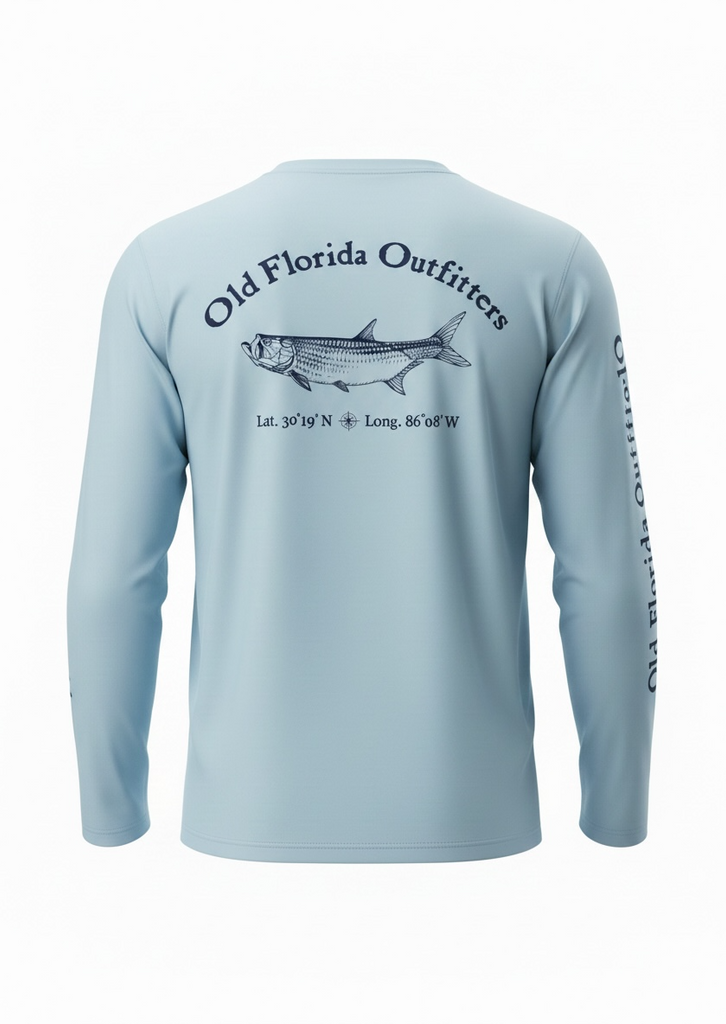 OFO Adult L/S Rashguard Crewneck-Arctic Blue