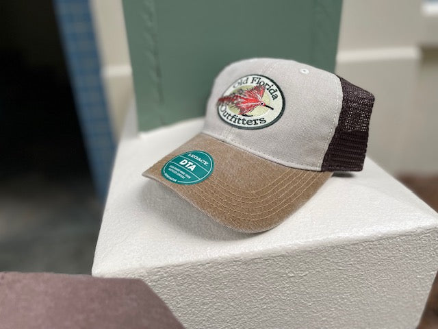 OFO Logo Dashboard Trucker in Stone/Camel/Brown