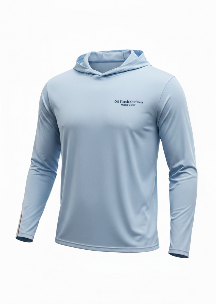 OFO Adult L/S Rashguard Hoodie- Arctic Blue