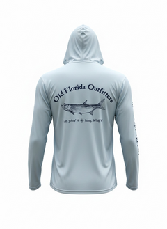 OFO Adult L/S Rashguard Hoodie- Arctic Blue