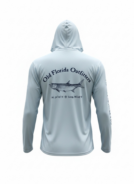 OFO Adult L/S Rashguard Hoodie- Arctic Blue