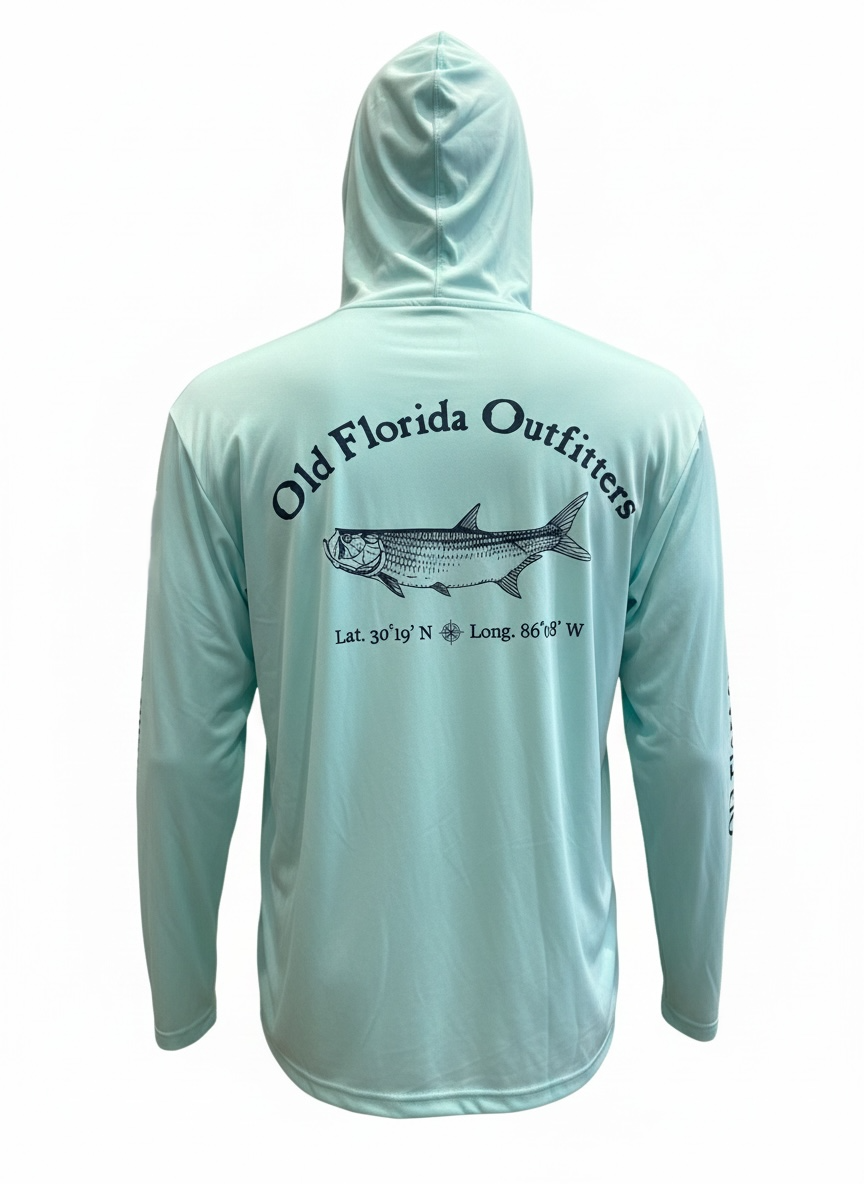 OFO Adult L/S Rashguard Hoodie- Seafoam