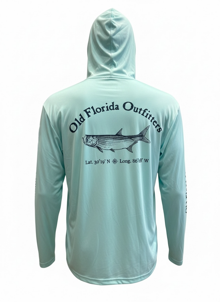 OFO Adult L/S Rashguard Hoodie- Seafoam