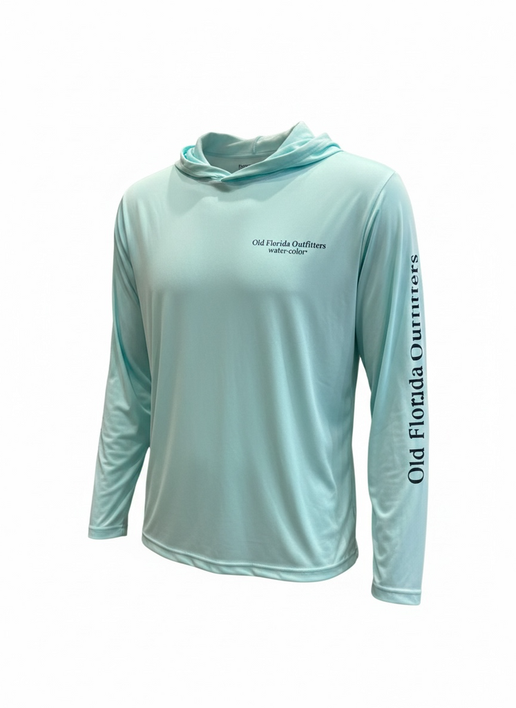 OFO Adult L/S Rashguard Hoodie- Seafoam
