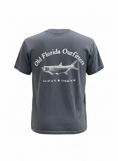 OFO Short Sleeve Logo T-Shirt in Denim/White