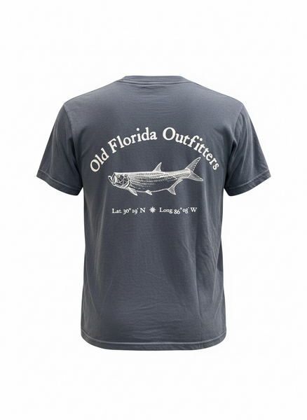 OFO Short Sleeve Logo T-Shirt in Denim/White
