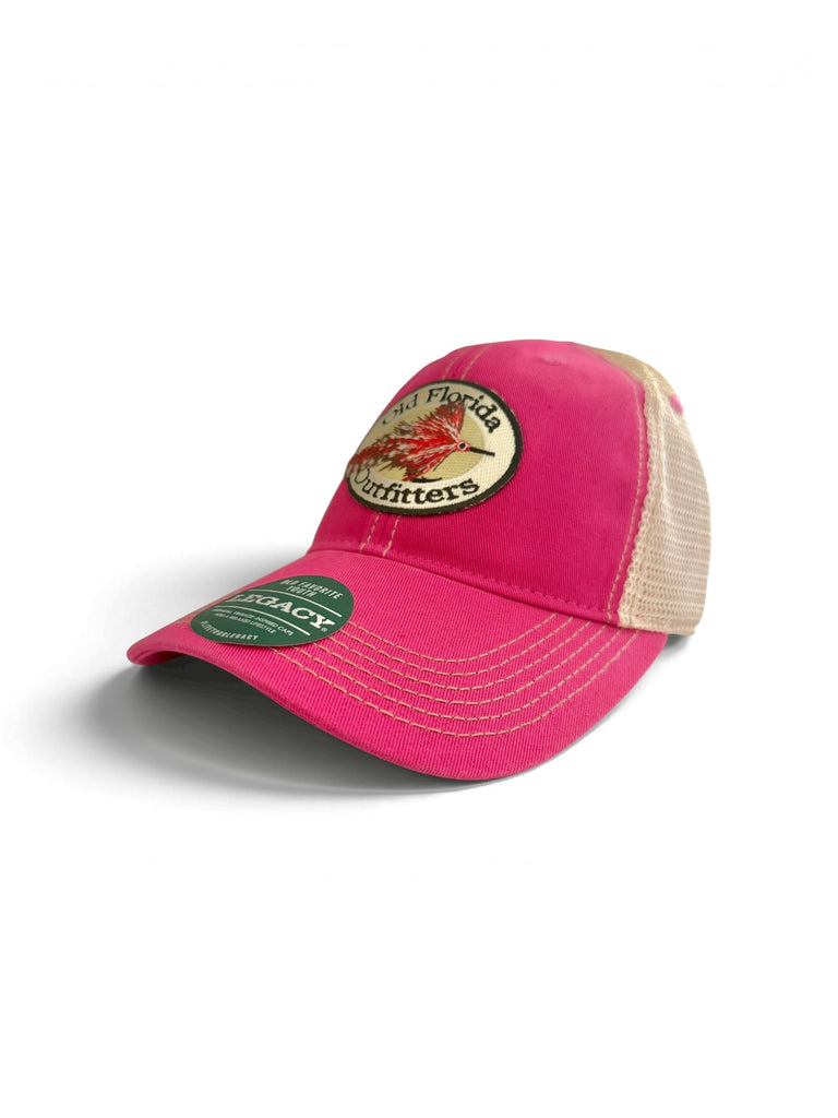 OFO YOUTH Logo OLD FAVORITE Soft Trucker in Hot Pink