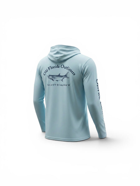 OFO Kids L/S Rashguard Hoodie- Arctic Blue