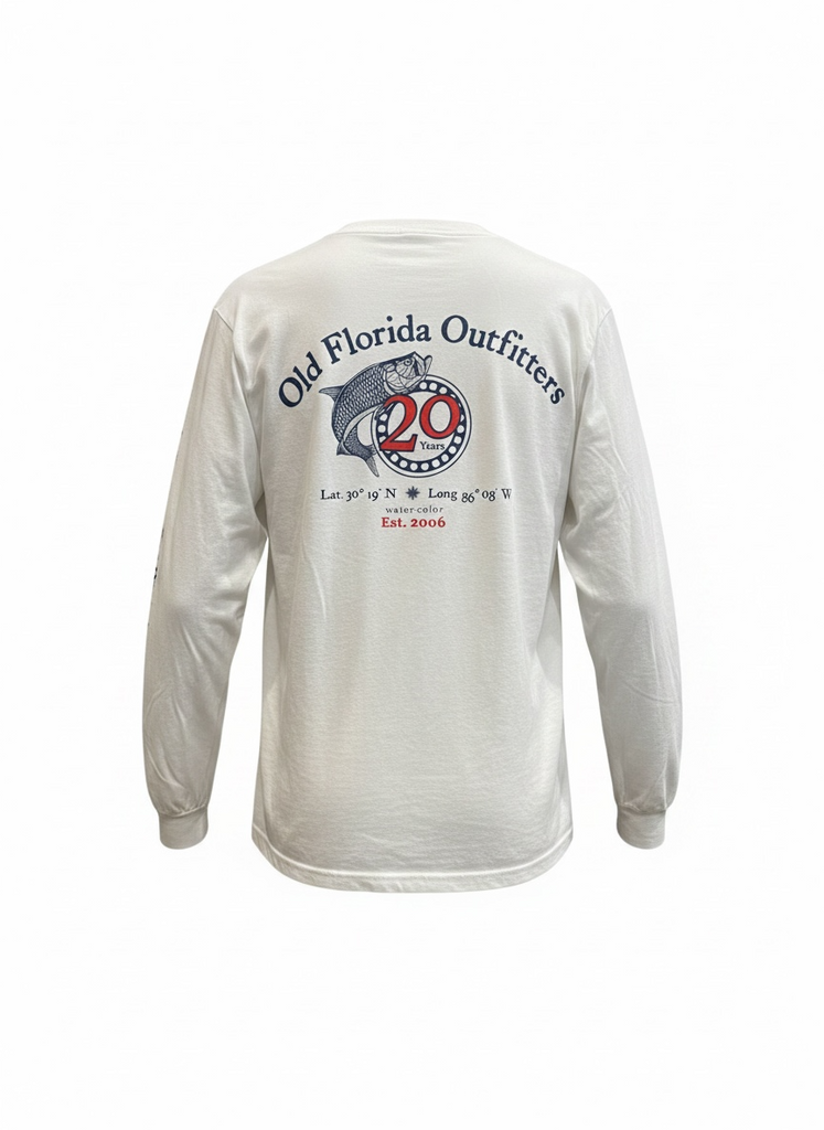 OFO 20th Anniversary Long Sleeve Logo Tshirt- White