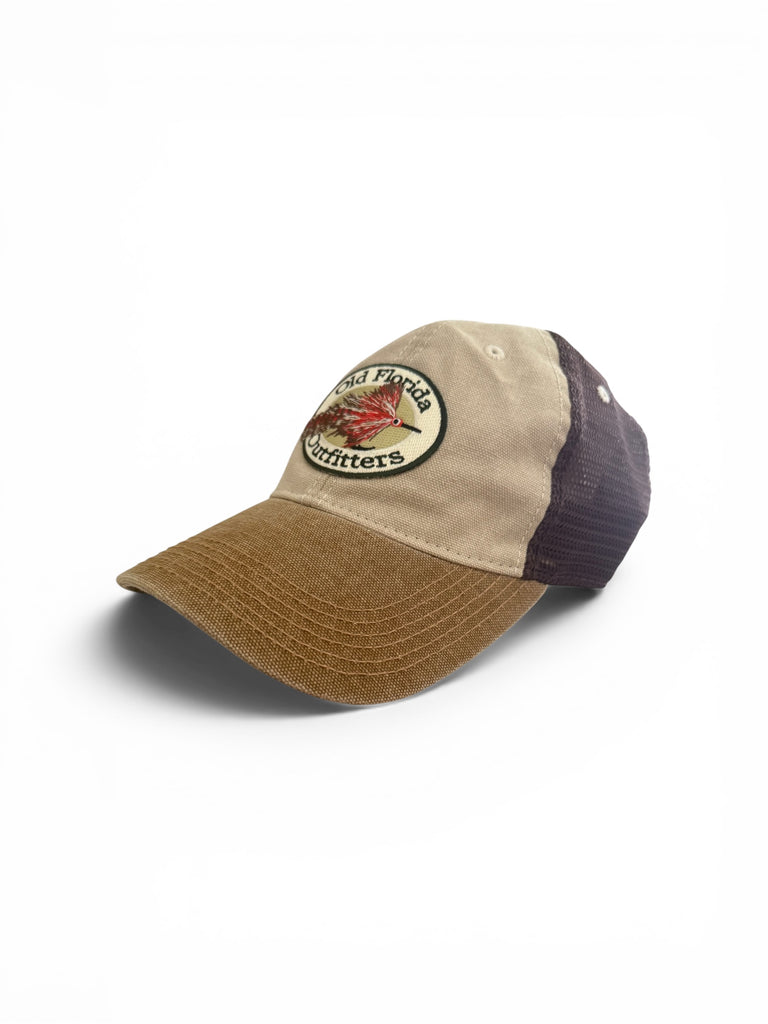 OFO Logo Dashboard Trucker in Stone/Camel/Brown
