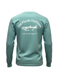 OFO Long Sleeve Logo T-Shirt in Seafoam/white