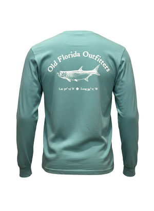 OFO Long Sleeve Logo T-Shirt in Seafoam/white