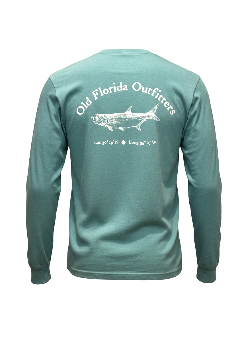 OFO Long Sleeve Logo T-Shirt in Seafoam/white