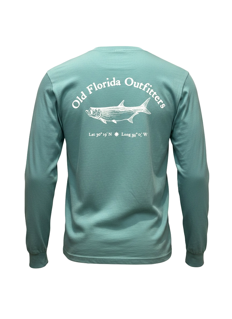 OFO Long Sleeve Logo T-Shirt in Seafoam/white