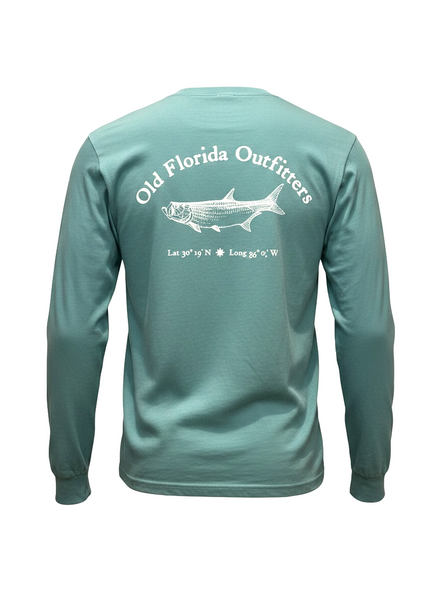 OFO Long Sleeve Logo T-Shirt in Seafoam/white