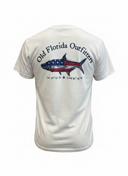 OFO Short Sleeve Patriotic Logo T-Shirt in White/Red White Blue (Copy)