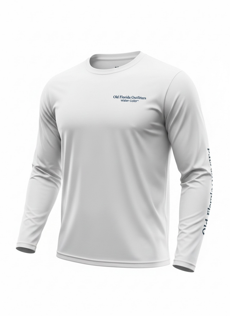 OFO Adult L/S Rashguard Crewneck-White