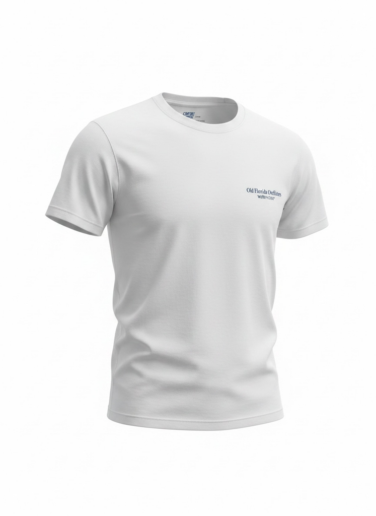 OFO Short Sleeve Logo T-Shirt in White/Navy