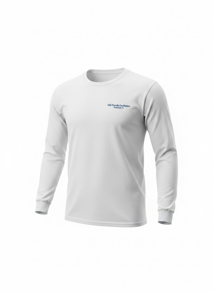 OFO Long Sleeve Logo T-White/Navy