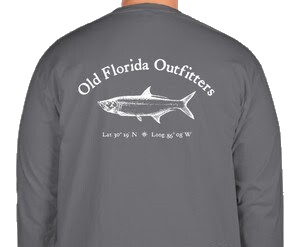 OFO Long Sleeve Logo T-Shirt in Denim/White