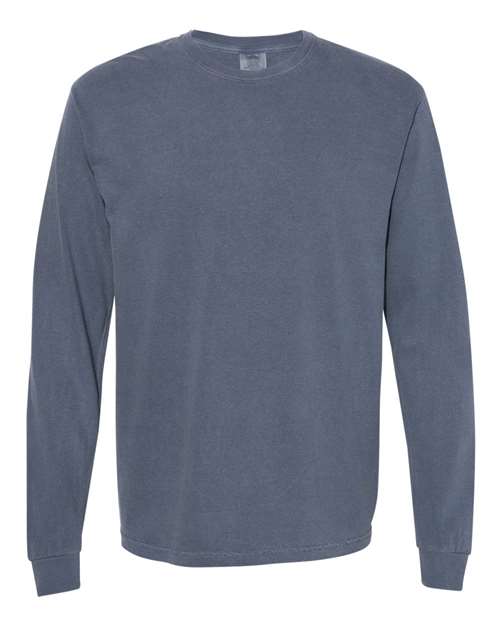 OFO Long Sleeve Logo T-Shirt in Denim/White
