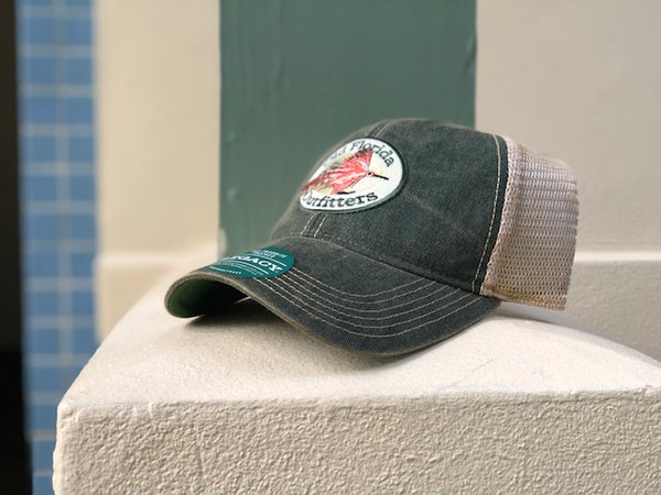 OFO Logo OLD FAVORITE Soft Trucker in Dark Green