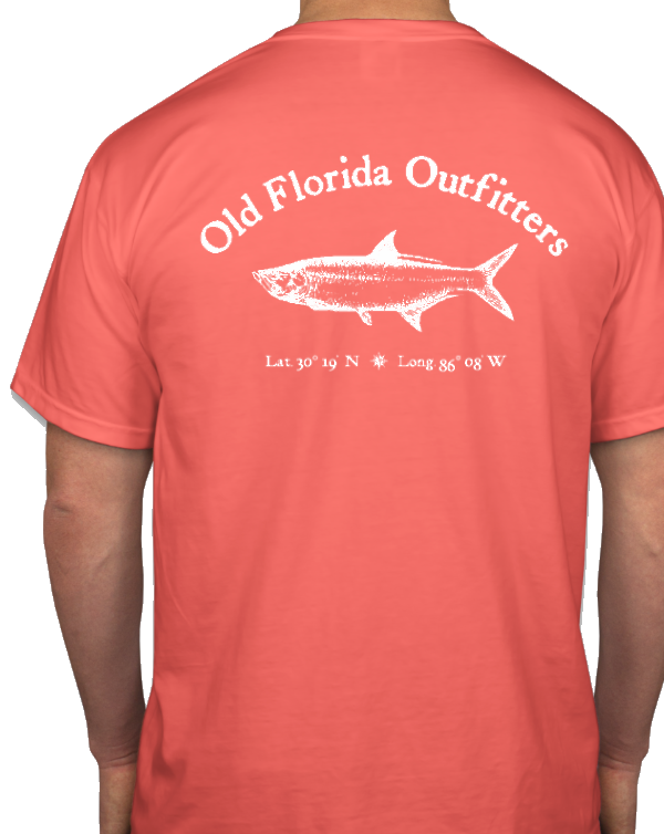 ON SALE!!   OFO Short Sleeve Logo T-Shirt in Bright Salmon