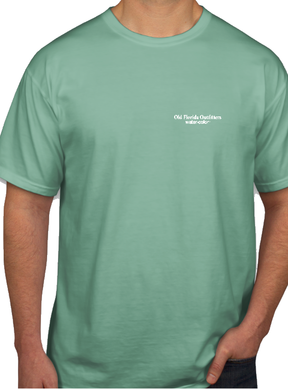 OFO Short Sleeve Logo T shirt in Light Green White