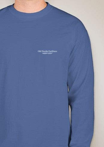 OFO Long Sleeve Logo T-Shirt in FloBlue/White